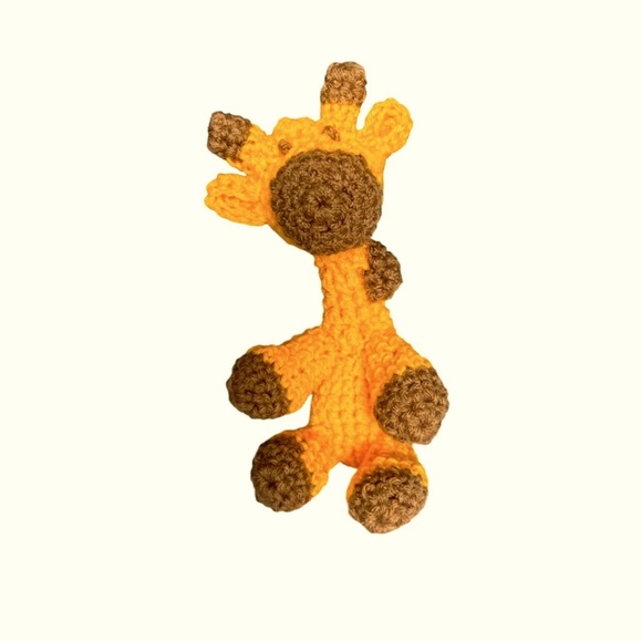 Hand Crafted Other - HAND CRAFTED Adorable Colorful Crocheted Amigurumi Stuffed Giraffe Animal Toy